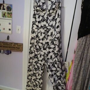 Stylish Black and White Jumpsuit (with belt)